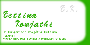 bettina komjathi business card