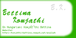 bettina komjathi business card